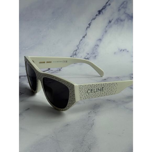 NEW Celine CL4278U Crystal Sunglasses in White $920 - Picture 5 of 7